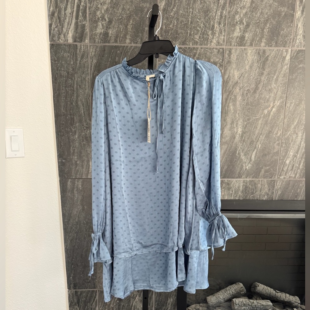 Easel Baby Blue Loose Dress NWT